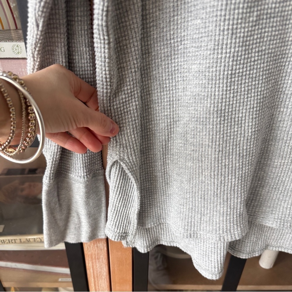 Aerie offline waffle knit henley long sleeve tee top sweater wow oversized shirt - Picture 4 of 8